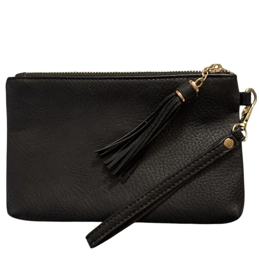 MMS Lipstick Heels Late Nights Black Wristlet Clutch Makeup Bag White Pink Red
